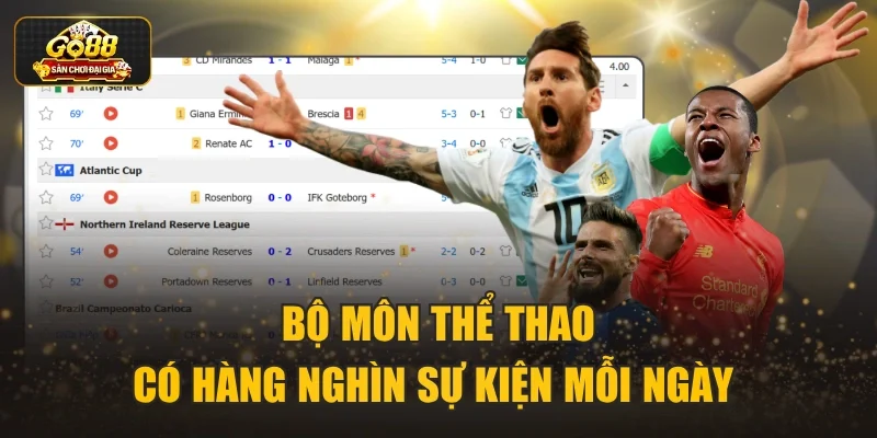 Bộ môn thể thao có hàng nghìn sự kiện mỗi ngày